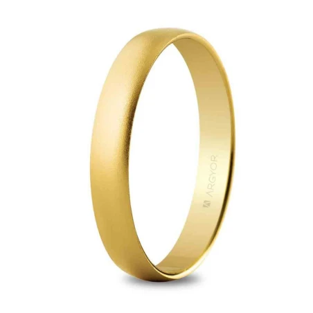 Alianza de boda oro 3,5mm arena 50353M
