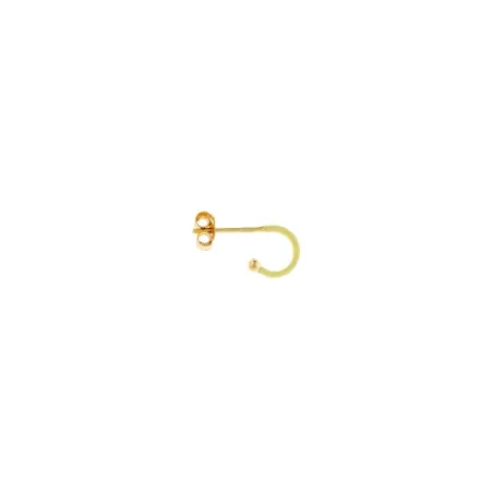 Pendiente Individual Salvatore Aro Plata Baño Oro y Esmalte Amarillo 213CH046