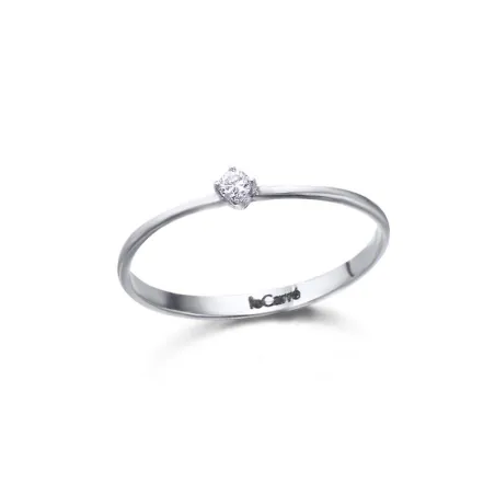 Anillo Le Carré Mujer oro blanco con diamante GA008OB