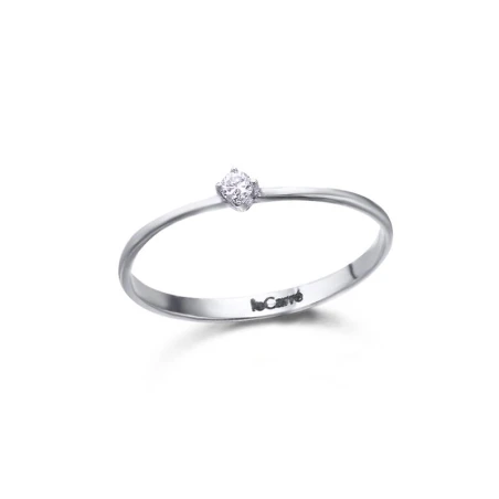 Anillo Le Carré Mujer oro blanco con diamante GA008OB
