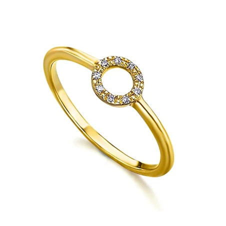 Anillo Mujer LeCarré oro amarillo con círculo de diamantes GA019OA