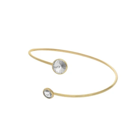 Pulsera Victoria Cruz Basic Plata Baño Oro y Cristal A4223-07DP