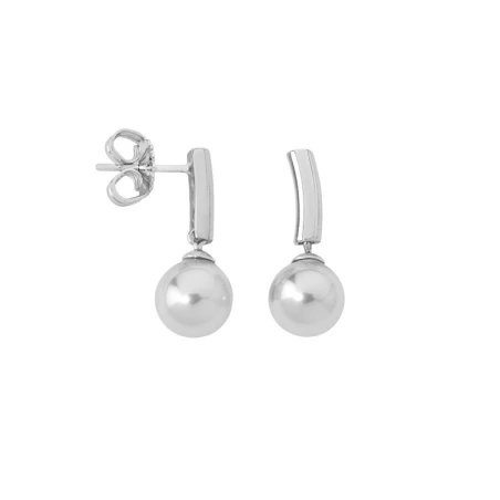 Pendientes Majorica Mujer Plata y Perla 8 mm 09135.01.2.000.703.1