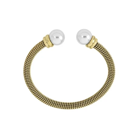 Pulsera Majorica Mujer Plata Baño Oro y 2 Perlas 12 mm 13306.01.0.000.010.1