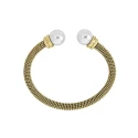 Pulsera Majorica Mujer Plata Baño Oro y 2 Perlas 12 mm 13306.01.0.000.010.1