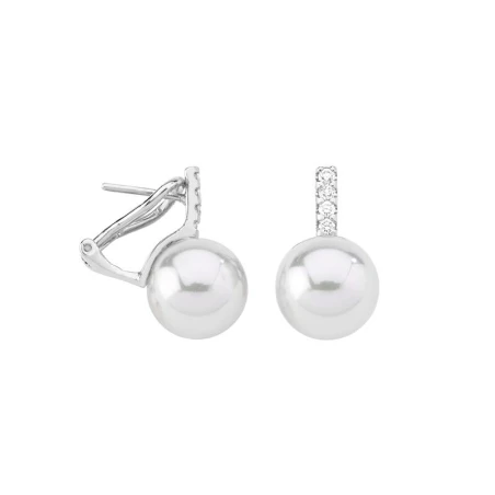 Pendientes Majorica Plata, Circonitas y Perla 14225.01.2.000.010.1