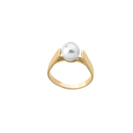 Anillo Majorica Mujer Plata Baño Oro y Perla 7mm 00199.01.1.911.700.1