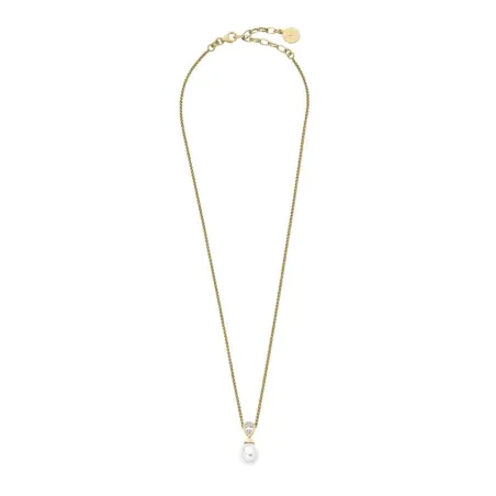 Gargantilla Majorica Mujer Plata Baño Oro, Circonita y Perla Blanca 12268.01.1.000.010.1