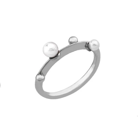 Anillo Majorica Mujer Plata y Perlas blancas y grises 15476.01.2.913.010.1