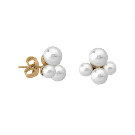 Pendientes Majorica Mujer Plata Baño oro y Perlas blancas 5-9mm 15565.01.1.000.010.1