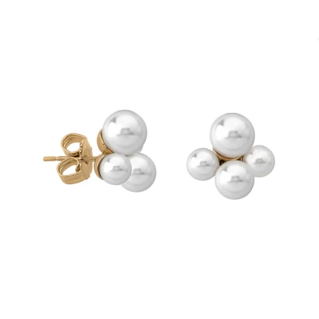 Pendientes Majorica Mujer Plata Baño oro y Perlas blancas 5-9mm 15565.01.1.000.010.1