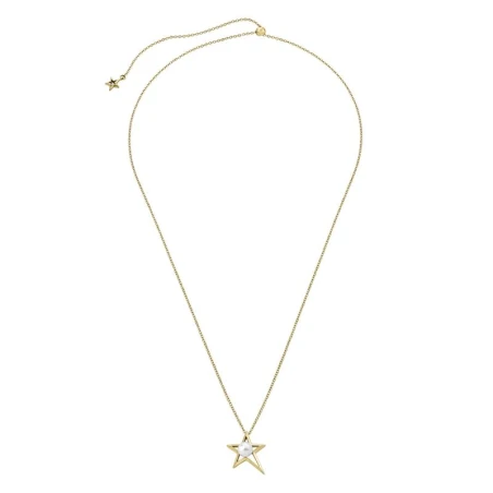Gargantilla Majorica Mujer Estrella Plata Baño Oro y Perla blanca 8mm 16028.01.0.000.010.1