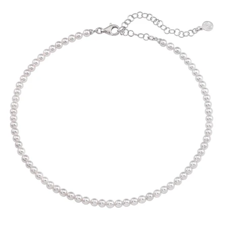 Collar Majorica Ballet Plata Baño rodio y Perlas blancas 4mm 16189.01.2.553.010.1