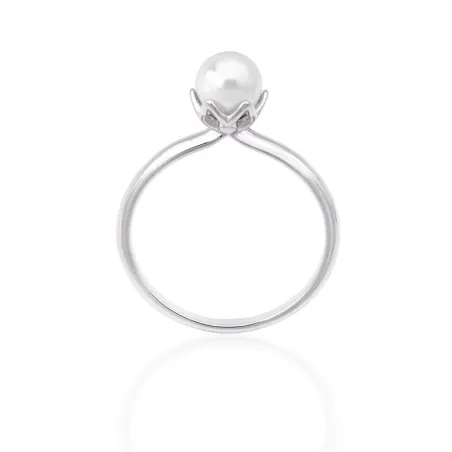 Anillo Majorica Giselle Mujer Plata Baño Rodio y Perla blanca 16343.01.2.913.010.1