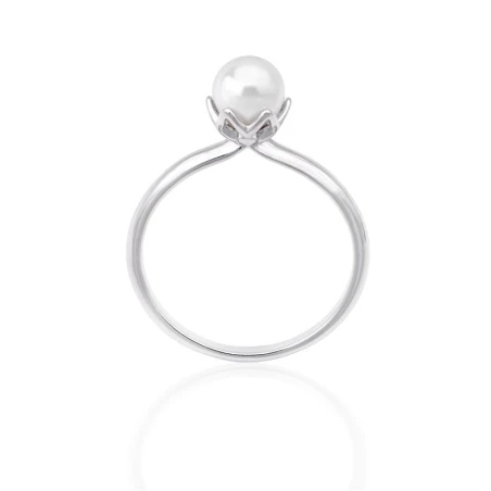 Anillo Majorica Giselle Mujer Plata Baño Rodio y Perla blanca 16343.01.2.913.010.1