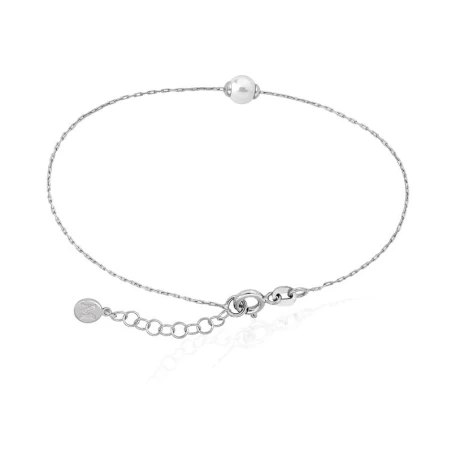 Pulsera Majorica Plata Baño Rodio y Perla Blanca 5mm 16492.01.2.000.010.1
