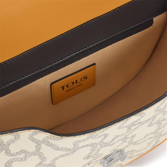 Bandolera TOUS Amaya Kaos Icon Beige y Mostaza Mediana 295901493