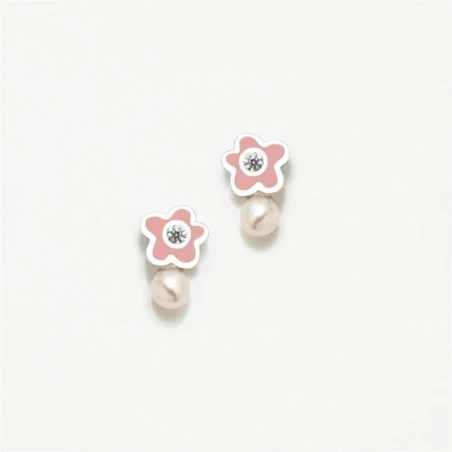 Pendientes Agatha Ruiz de la Prada Flor Rosa y Perla Mujer/Niña 075NBE
