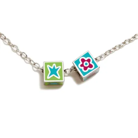 Gargantilla Agatha Ruiz de la Prada 2 Cubos Flor y Estrella 120CUB
