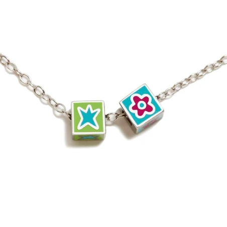 Gargantilla Agatha Ruiz de la Prada 2 Cubos Flor y Estrella 120CUB