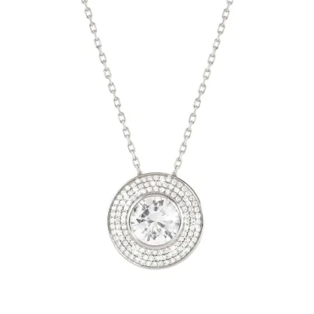 Collar AUREA en acero 925 y circonitas (GRANDE) (E) BLANCO