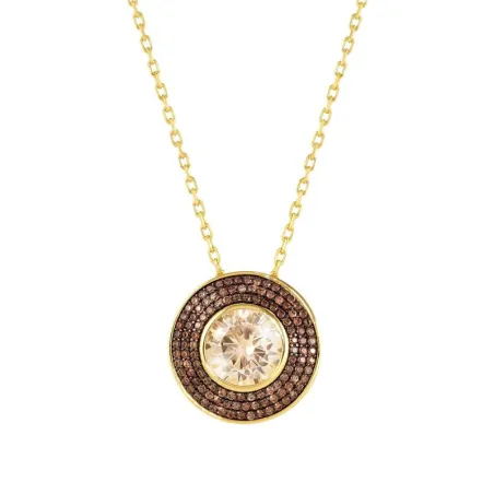 Collar AUREA en acero 925 y circonitas (ORO AMARILLO) (GRANDE) (E) CHAMPAN