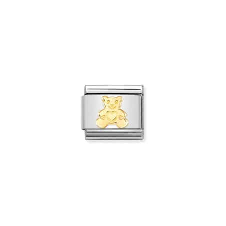 Composable Classic SIMBOLOS acero y oro 18k Oso