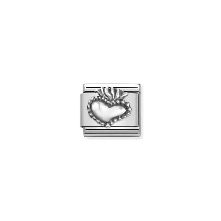 Composable Classic SIMBOLOS OXIDADOS acero y plata 925 Corazon Sagrado