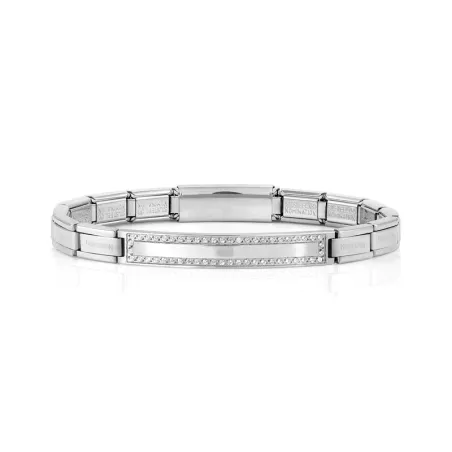 Pulseras TRENDSETTER ed. NEW YORK Smarty en acero y circonitas (PLACA LISA) acero