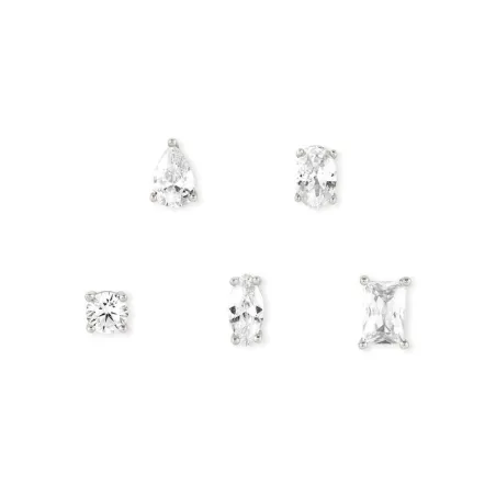 Set Pendientes COLOUR WAVE en plata 925 y circonitas (E) BLANCO ac. Plata