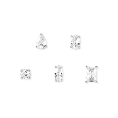 Set Pendientes COLOUR WAVE en plata 925 y circonitas (E) BLANCO ac. Plata