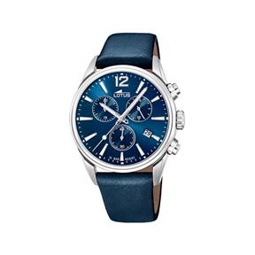 Reloj Lotus Chrono Hombre Azul y Plateado Cronógrafo 18691/1