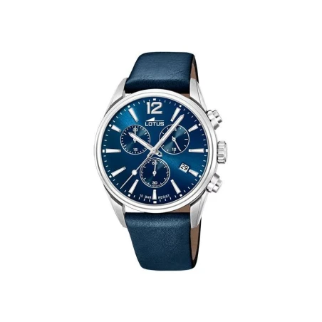 Reloj Lotus Chrono Hombre Azul y Plateado Cronógrafo 18691/1