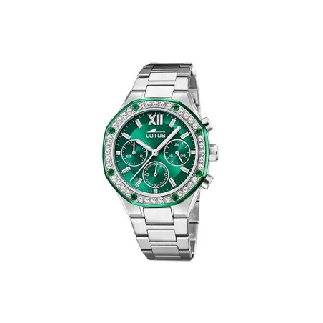 Reloj Louts Excellent Mujer Plateado y Verde Cronógrafo 18872/1
