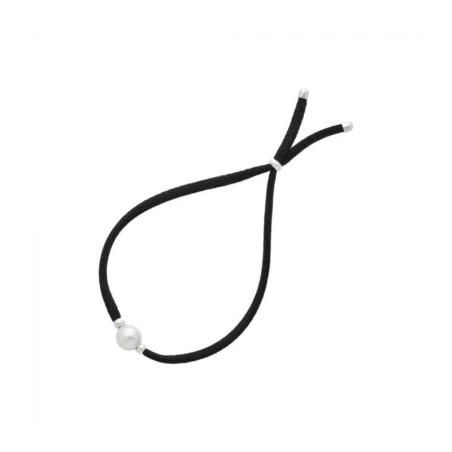 Pulsera Majorica Serena Mujer Elástica Negra y Perla 8mm 16594.01.2.000.010.1