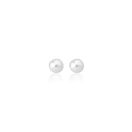 Pendientes Majorica Cies Mujer Plata Baño Oro y Perla 4mm 00320.01.1.000.701.1