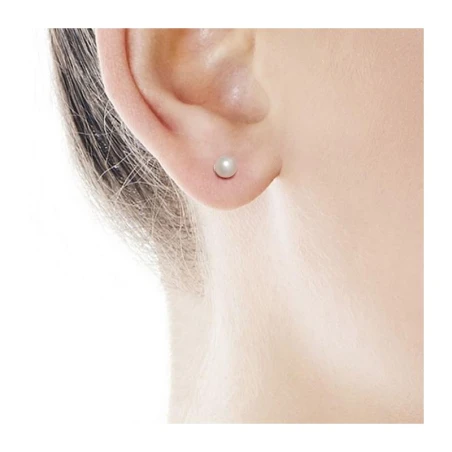 Pendientes Majorica Cies Mujer Plata Baño Oro y Perla 5mm 00321.01.1.000.701.1