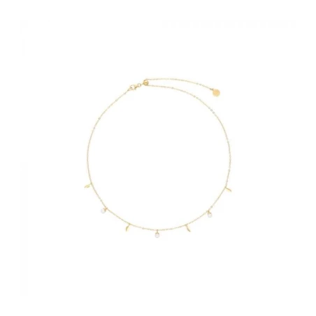 Collar Majorica Romea Plata Baño Oro y Perlas 4mm 16581.01.1.000.010.1