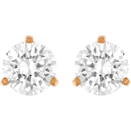 Pendientes Swarovski Stud Solitaire Mujer Baño Oro Rosa y Cristal Blanco 5112156