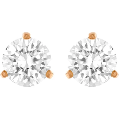 Pendientes Swarovski Stud Solitaire Mujer Baño Oro Rosa y Cristal Blanco 5112156