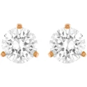 Pendientes Swarovski Stud Solitaire Mujer Baño Oro Rosa y Cristal Blanco 5112156