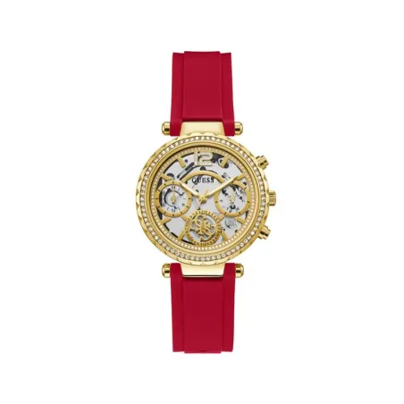 Reloj Guess Solstice Mujer Rojo y Dorado Multifunción GW0484L1