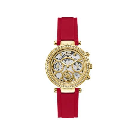 Reloj Guess Solstice Mujer Rojo y Dorado Multifunción GW0484L1