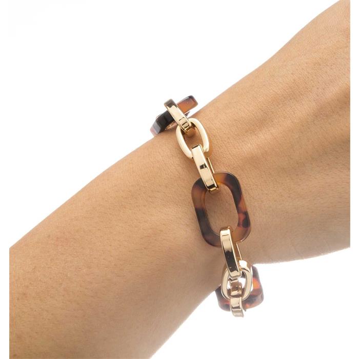 Pulsera Vidal&Vidal Eslabones Baño Oro y Carey Finos X9604618