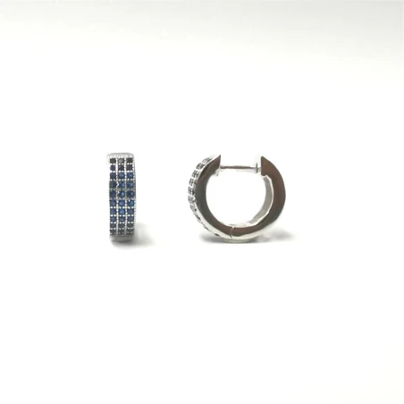 Pendientes Itemporality Serena Mujer Aro Plata y Circonitas Azules SEA-107-140-UU