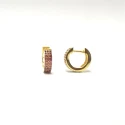 Pendientes Itemporality Serena Mujer Aro Plata Baño Oro y Circonitas Rubí SEA-205-149-UU