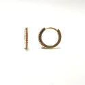 Pendientes Itemporality Serena Mujer Aro Plata Baño Oro y Circonitas Rosa Rubí SEA-205-153-UU