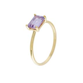 Anillo Itemporality Lux Oro Amarillo 18kt y Amatista GRN-204-271 2