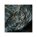 Gargantilla Le Carré Círculo y Barrita Oro 18Kt y Diamantes GD112OA.00