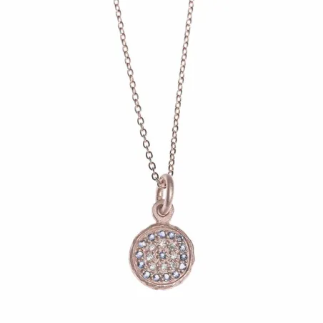 Gargantilla Salvatore Mujer Plata Baño Rodio y Circonitas Azules 190C0006